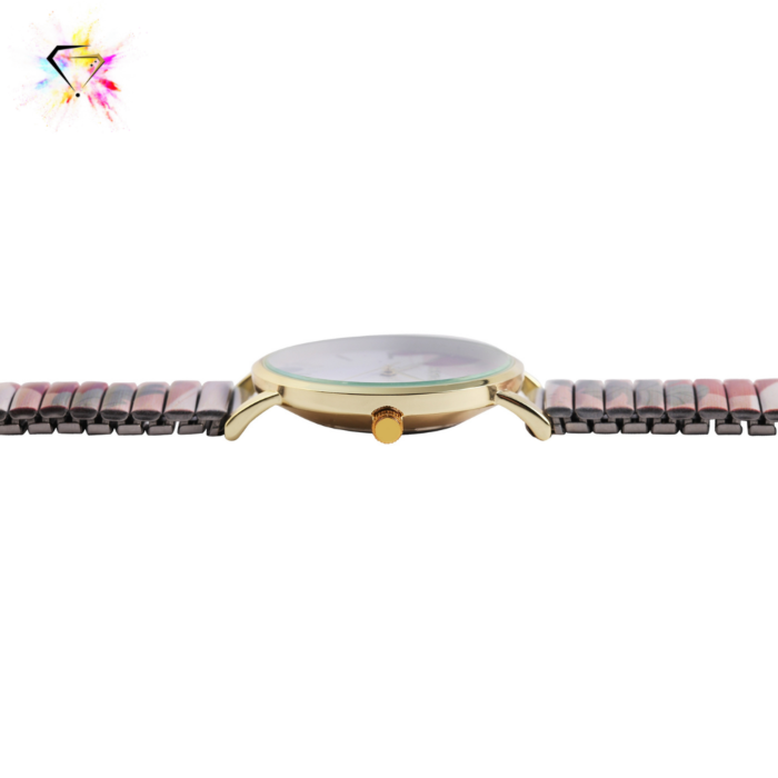 Raptor Colorful Edition Orologio Da Donna Con Cinturino In Acciaio Inox Colorato – Quadrante Bianco, Cassa Oro 36mm, Vetro Minerale - 4