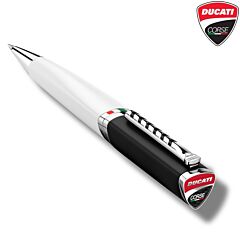 Ballpoint Pen DUCATI CORSE / Trofeo / White-Black / Silver Edition / AFORUM.shop®