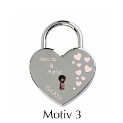 Love lock with engraving "Heart - Silver" I MOTIV 3 I AFORUM.shop®