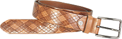Moški usnjeni pas Greenbelts "OXFORD" svetlo rjav AFORUM.shop®