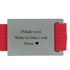 Privjesak za ključeve Carissimi C0017R "vozi sigurno" AFORUM.shop®