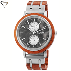 Raptor Orologio Uomo In Legno Di Sandalo - RA20300-003 - Cassa 52mm, Bracciale Con Fibbia Deployante, Quadrante Con Teschio E Lancette Luminose