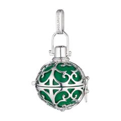 Women's pendant Engelsrufer with sound ball in green ER-04