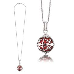 Herzengel necklace with red sound ball HEN-ANGEL-05