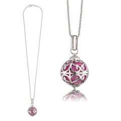 Herzengel necklace with pink sound ball HEN-ANGEL-13