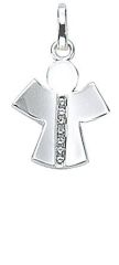 Women's silver pendant with zirconia Lucky Life LL2008
