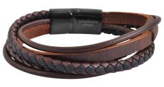 Men's leather bracelet Akzent A504252
