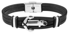 Men's leather bracelet Akzent A514252 - anchor
