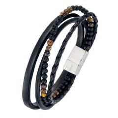 Men's leather bracelet Leo Marco LM1104