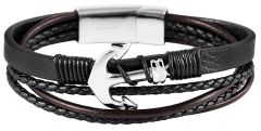 Men's leather bracelet Akzent A504094 - anchor