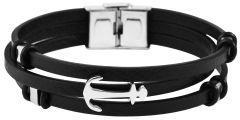 Men's leather bracelet Akzent A504096 - anchor