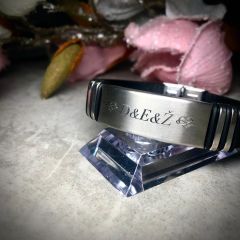 Herren Armband aus Leder Akzent A319046 mit Diamantgravur AFORUM.shop® 