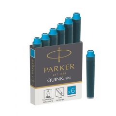 Ink cartridges PARKER® mini, 6/1 turquoise AFORUM.shop® 