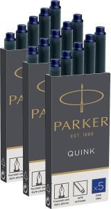 Ink cartridges PARKER®, 5/1 blue (set 3*5=15 pcs.) AFORUM.shop® 