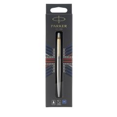  Parker® JotterSteel GT 160900 Ballpoint Pen | Stainless Steel with Chrome Trim | Medium Point Blue Ink | Gift Box AFORUM.shop® 