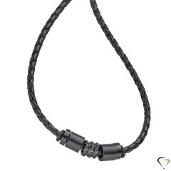 Men's leather necklace with pendant Leo Marco LM1135