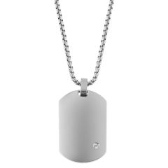 Men's steel necklace with pendant Akzent A503366