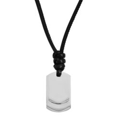 Men's leather necklace with pendant Akzent A501244