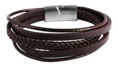 XXL men's leather bracelet Akzent A360025