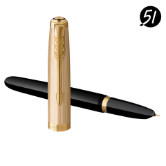Fountain pen PARKER® 51 'Deluxe Black' GT. 18K AFORUM.shop® 
