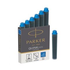  Tintenpatronen PARKER® mini, 6/1 blau AFORUM.shop® 