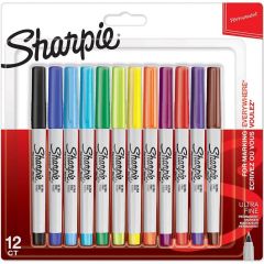 Sharpie Permanent Markers, ultra fine, set of 12 AFORUM.shop® 