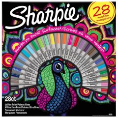 Sharpie Permanent Marker, 28er Set, Pfau AFORUM.shop® 