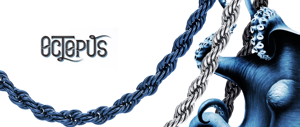 Muški lanac od čelika #BRAND Gioielli / Octopus / 51CA016B